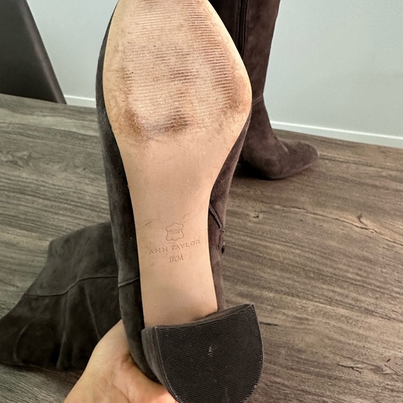 Ann Taylor Brown Over the Knee Boots with Suede Finish - Picture 4 of 12